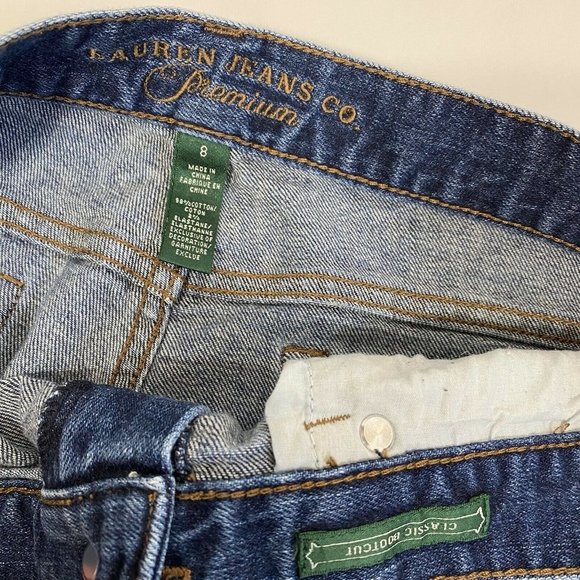 LRL Ralph Lauren Blue Jeans CO Womens Classic Bootcut Dark Wash Size 8 Jeans - Picture 4 of 10